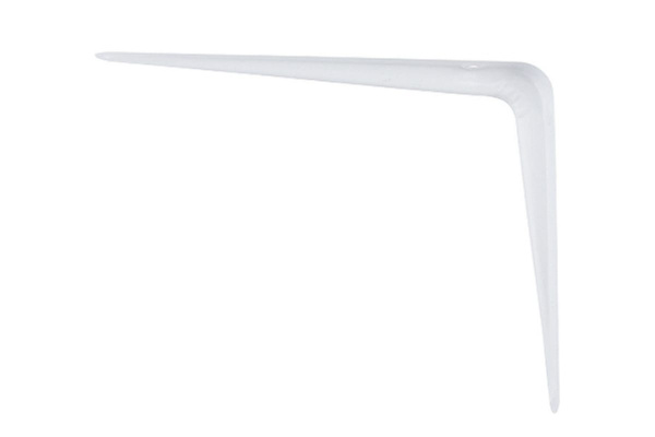 Угловой кронштейн с ребром СИБРТЕХ 350х400 мм белый 94019