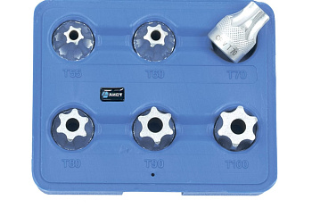 Набор головок-бит 1/2", TORX с отверстием под штифт 6 шт. AIST 406806T 00-00015084