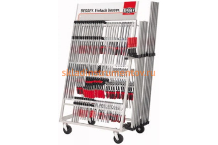Мобильный стеллаж для струбцин с товаром BESSEY BE-ZW2-A99