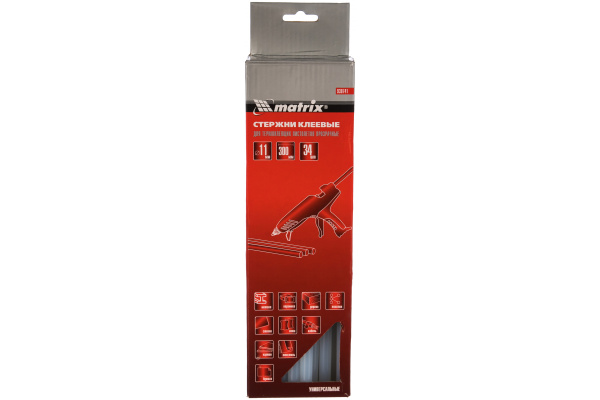 Стержни клеевые (34 шт; 11х300 мм; прозрачный) MATRIX 930741
