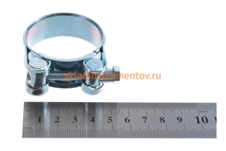 Металлические хомуты СИБРТЕХ, силовые, 40-43мм, ширина 20мм, шарнирный, W1, 2шт 47525