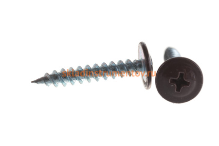 Саморезы с прессшайбой по листовому металлу до 0,9 мм Зубр RAL-8017 PH2 4,2х25 мм 400шт 300191-42-025-8017