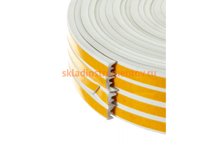 Уплотнитель СИБРТЕХ 24 м, профиль E,белый Р 93922