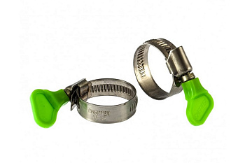 Металлические, червячные хомуты СИБРТЕХ 20-32мм, ширина 12мм, W4, с ключом, 2шт 476513