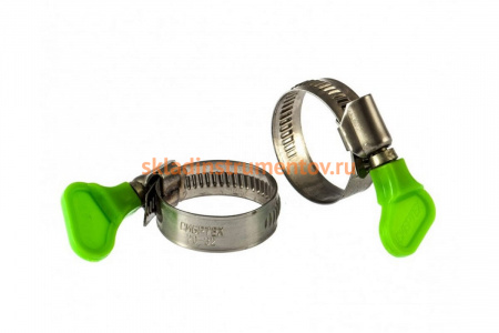 Металлические, червячные хомуты СИБРТЕХ 20-32мм, ширина 12мм, W4, с ключом, 2шт 476513