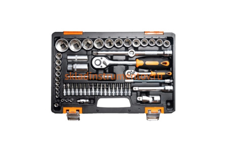 Набор инструментов 1/2, 1/4 дюйма, CrV, пластиковый кейс 82 предмета Вихрь 73/6/7/3