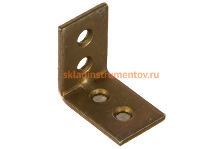 Мебельный узкий уголок ЗУБР УМ-2.0 25х25х17 х 2мм желтый цинк 31031-25