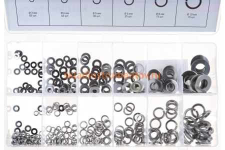 Набор шайб и гроверов СИБРТЕХ 350 предметов 47614