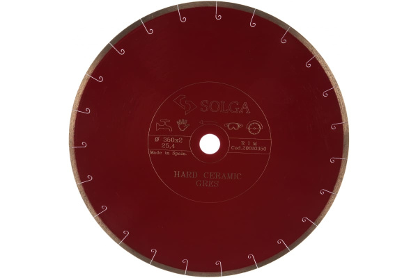 Диск алмазный сплошной (350х25,4 мм) HARD CERAMICS Solga Diamant 20010350 Диск алмазный сплошной (350х25,4 мм) HARD CERAMICS Solga Diamant 20010350