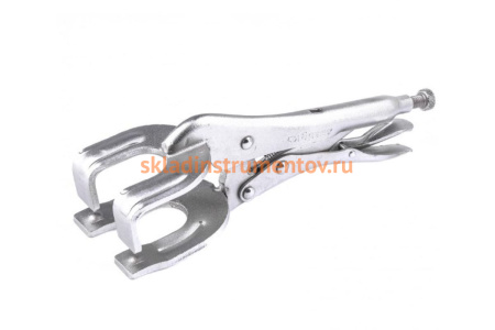 Ручной двойной зажим, точечная фиксация, 225 мм СИБРТЕХ 18429