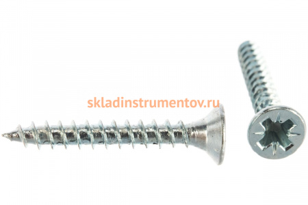 Универсальные шурупы для дерева, ДСП, ДВП, Зубр оцинкованные, PZ, 3,5x25мм, ТФ1, 700 штук 4-300371-35-025