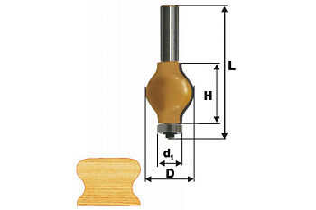 Фреза кромочная фигурная (32х38 мм; хвостовик 12 мм) Энкор 46417