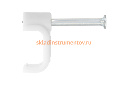 Электроустановочные скобы СИБРТЕХ 8 мм,прямоугольный профиль,50 шт. 47536