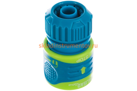 Соединитель двухкомпонентный для шланга с автостопом 1/2" PALISAD Luxe 66244