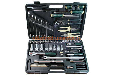 Набор инструмента c 12-тигранными головками 91 предмет FORCE 4911-9