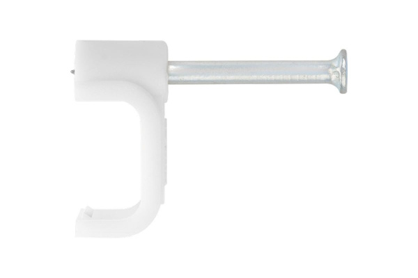 Электроустановочные скобы СИБРТЕХ 8 мм,прямоугольный профиль,50 шт. 47536