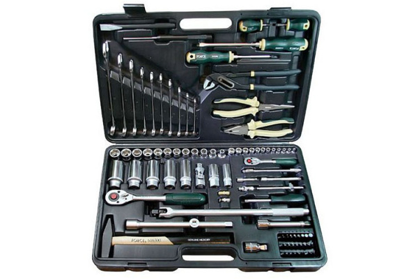 Набор инструмента c 12-тигранными головками 91 предмет FORCE 4911-9