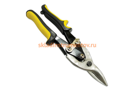 Ножницы по металлу SANTOOL с обрезиненными двухкомпонентными ручками прямые 250 мм 031201-002-250