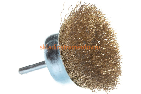 Кордщетка чашеобразная латунная для дрели 63 мм, в блистере ROCKFORCE RF-BCR025