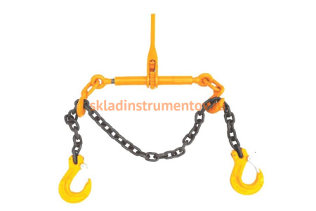 Крепежная цепь с двумя крюками и стяжным механизмом (8т, 6м, 8 класс) СТРОП-ПРО SP04529