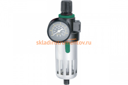 Фильтр влагоотделитель Jonnesway JAZ-0533 с регулятором давления для пневмоинструмента 3/8" 47508