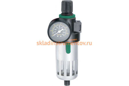 Фильтр влагоотделитель Jonnesway JAZ-0533 с регулятором давления для пневмоинструмента 3/8" 47508