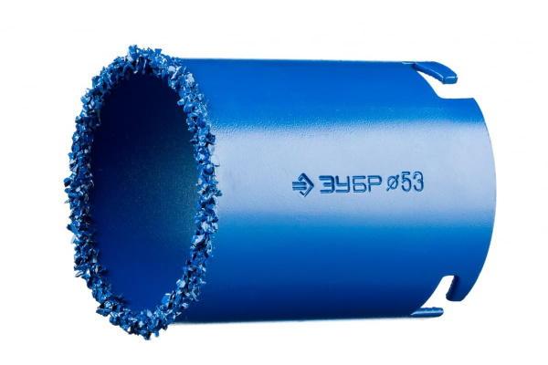 Кольцевая коронка c карбид-вольфрамовым нанесением (53х55 мм) ЗУБР 33350-53_z01