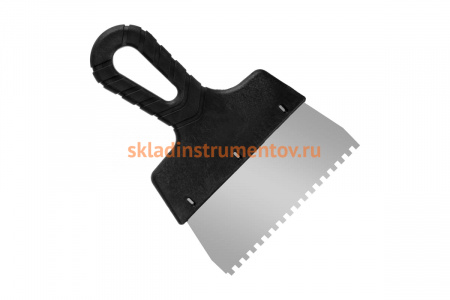 Фасадный зубчатый шпатель (150 мм, зуб.4x4 мм) РемоКолор Мастер 12-6-150