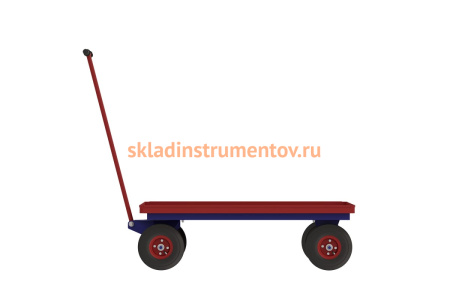 Тележка RUSKLAD платформенная, с поворотной осью ТПО 7 (800x1400x50) с литыми колёсами Тележка RUSKLAD платформенная, с поворотной осью ТПО 7 (800x1400x50) с литыми колёсами