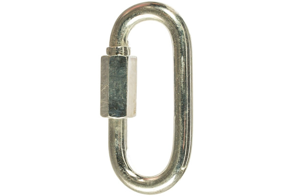 Карабин ЗУБР винтовой с муфтой, 10мм, 1 шт, оцинкованный, 304536-10