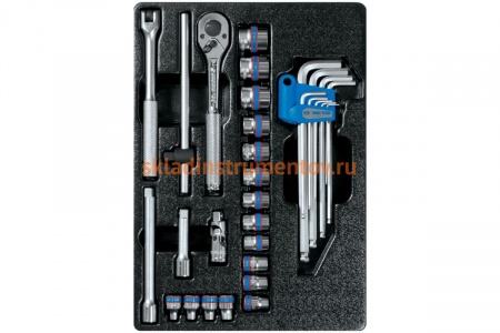 Ложемент для набора торцевых головок 9-93523MR, PVC KING TONY 84714120B