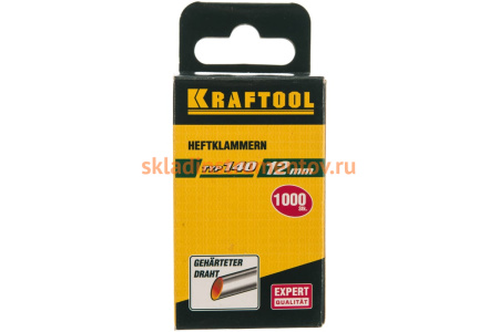 Скоба закаленная (1000 шт; 12 мм; зеленые) Kraftool 31680-12