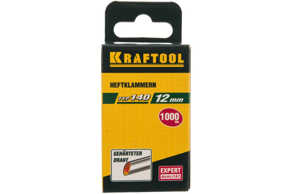 Скоба закаленная (1000 шт; 12 мм; зеленые) Kraftool 31680-12