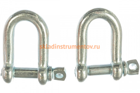 Скоба такелажная прямая 2 шт. (6 мм; ТФ6) Зубр 4-304516-06