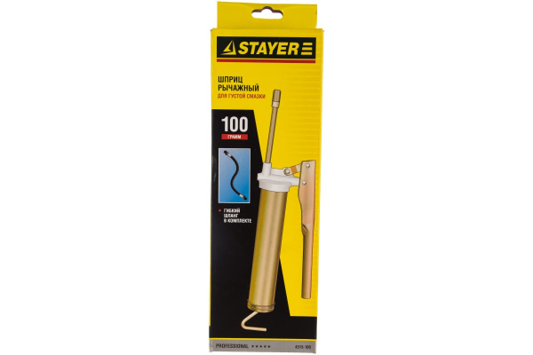 Автомобильный металлический шприц 100гр STAYER 4315-100