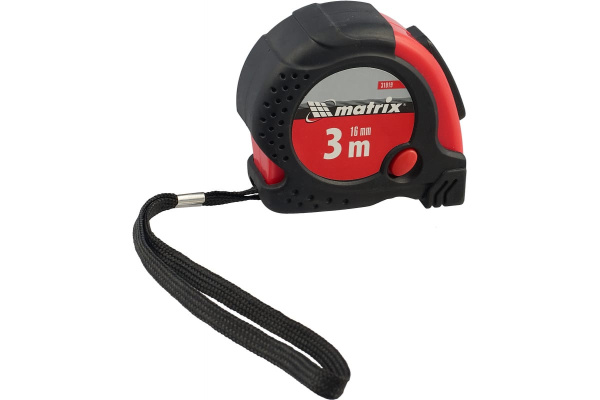 Рулетка 3 м х 16 мм MATRIX Status magnet fixation 31019