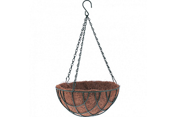 Подвесное кашпо PALISAD с вкладышем из коковиты, полукруглое d30см 69017