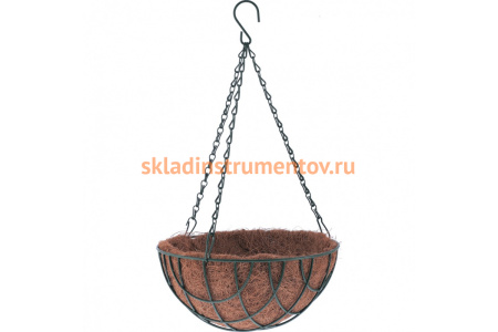 Подвесное кашпо PALISAD с вкладышем из коковиты, полукруглое d30см 69017