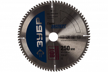 Диск пильный "Точный-МУЛЬТИ рез" (250х32 мм; 80Т) Зубр 36907-250-32-80