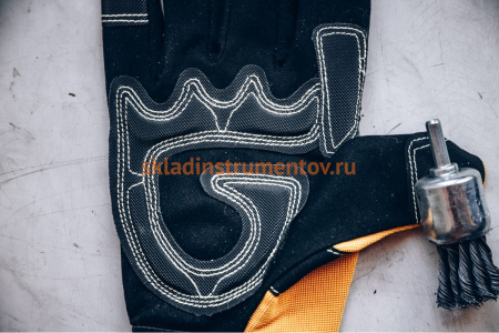 Перчатки антивибрационные Jeta Safety черно-желтые JAV01-VP-8/M