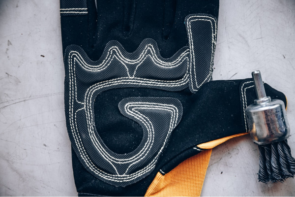 Перчатки антивибрационные Jeta Safety черно-желтые JAV01-VP-9/L