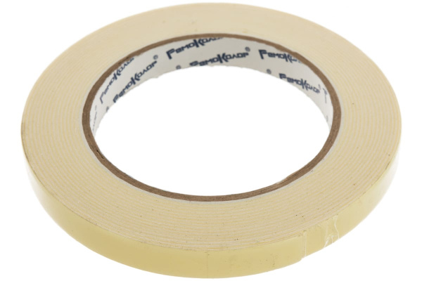 Клейкая двухсторонняя монтажная лента РемоКолор белая основа 12мм х 5м 49-6-012