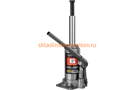 Гидравлический бутылочный домкрат MIRAX 6т, 195-380 мм,  43260-6 43260-6