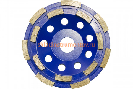 Чашка алмазная двухрядная Professional (125х22.2 мм) для УШМ KEOS CDR125PRO