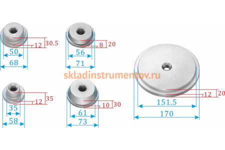 Набор приспособлений для установки подшипника дифференциала ISUZU RT50 JTC-5196