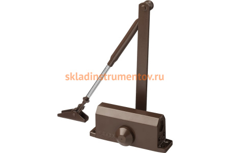 Дверной доводчик ЗУБР ПРОФЕССИОНАЛ для дверей массой до 80 кг, цвет коричневый 37912-80