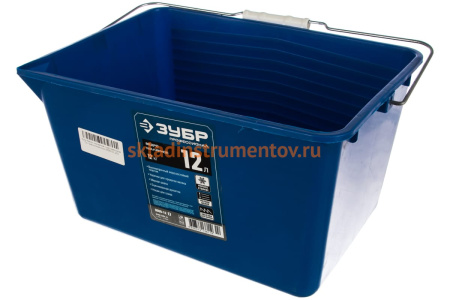 Малярное пластмассовое Ведро Зубр 12 л высокопрочное  0609-12_z02