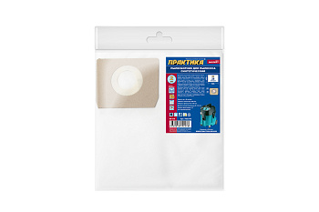 Мешки ПРАКТИКА 28 л, синтетич., 2 шт для пылесосов SOTECO, КАЛИБР, СОЮЗ и др. 792-278