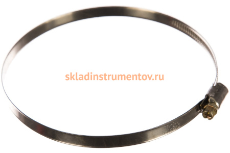 Хомуты СИБРТЕХ, нержавеющая сталь, стандартное болтовое крепление, 110-130мм, 25шт, ширина 9мм 47590