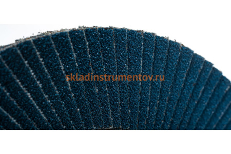 Круг лепестковый торцевой 125 мм/P80 72 сегмента для нерж ZK циркониевый электрокорунд Профоснастка №352